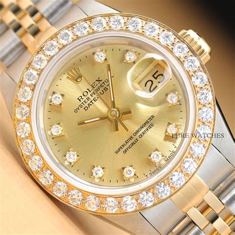 precio de rolex diamantado|reloj de oro engastados.